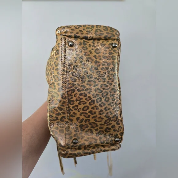 AIMEE KESTENBERG Leopard Cheetah Print Leathee CAR-GO SHOULDER SATCHEL BAG - Picture 14 of 14